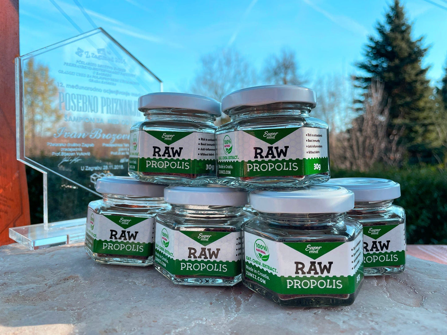 Zumzz Raw sirovi propolis u komadima za žvakanje, 30 g